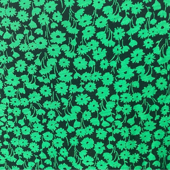 Boden Button Front Jersey Mini Dress in Green Bee Tulip Sprig Sz US 12 UK 16 - Picture 11 of 11